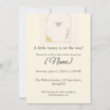 Honigbiene Baby Shower, editierbar
