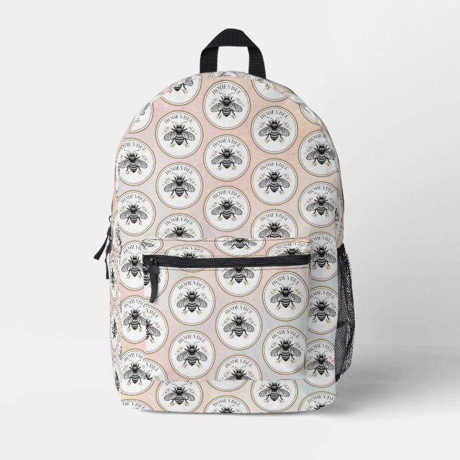 Honigbiene Bedruckter Rucksack (Vorderseite)