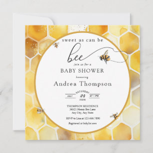 Honigbiene   Bienen-Baby-Party Einladung