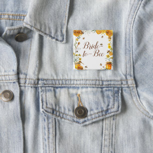 Honigbiene Braut zu Biene Baby Shower Rolle Button