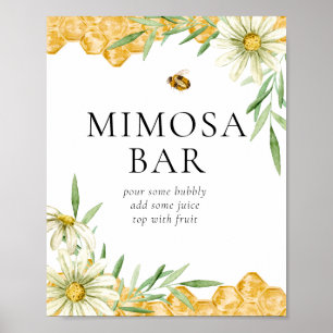 Honigbiene Brautjungfer Mimosa-Bar Getränkestation Poster