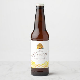 Honigbiene Brautparty Bierflaschenetikett