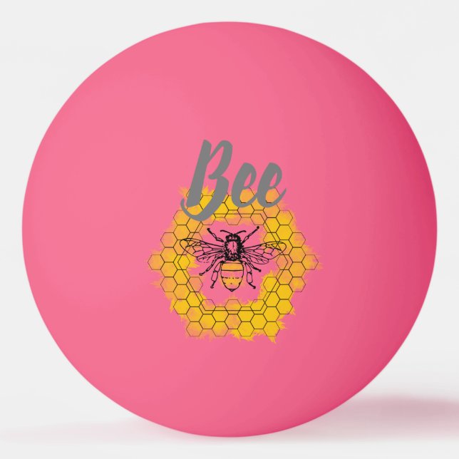 Honigbiene Bumblebee trendiger Sommer und Frühling Tischtennisball (Vorderseite)