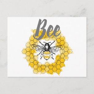 Honigbiene Bumblebee trendy Sommer und Frühling Postkarte
