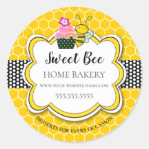 Honigbiene Cupcake Bakery Classic Round Stick
