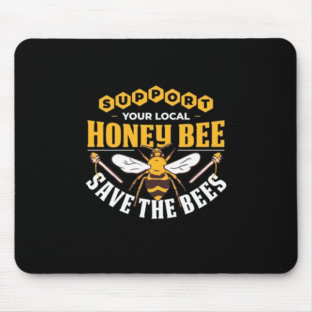 Honigbiene Gerettet Mousepad (Vorne)