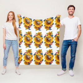 Honigbiene Geschenk Fleecedecke