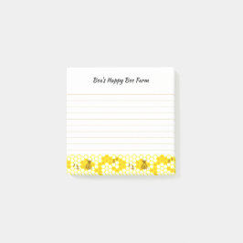Honigbiene Honigwabenbeet, bearbeitet als optional Post-it Klebezettel