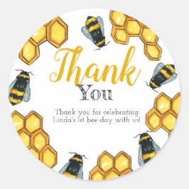 Honigbiene Hummel danke Geburtstagsgeschenk Runder Aufkleber