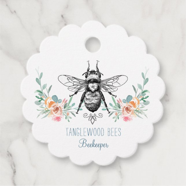 Honigbiene-Imker-Imkerin Geschenkanhänger (Vorderseite)