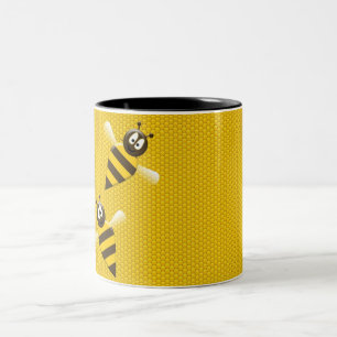 Honigbiene in Honeycomb Zweifarbige Tasse