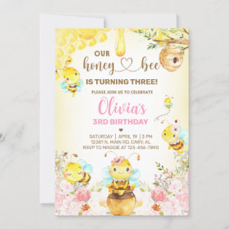 Honigbiene Mädchen JEDES ALTER Geburtstag einladen Einladung