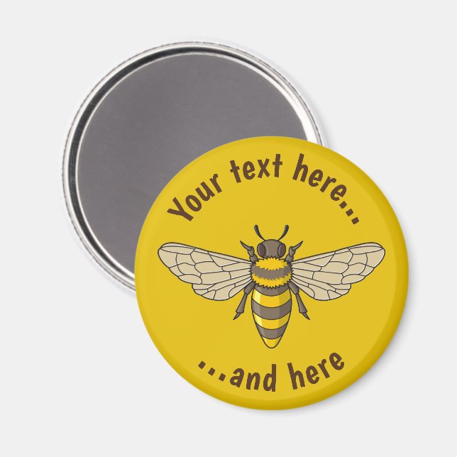 Honigbiene Magnet (Vorderseite/Rückseite)