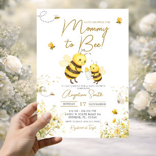 Honigbiene Mami to Bee Baby Shower Einladung