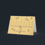 Honigbiene menorah feiertagskarte<br><div class="desc">Honigbienen,  die ein menorah für Chanukah schaffen</div>