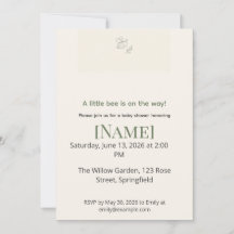 Honigbiene Minimale Babyparty, Editierbar