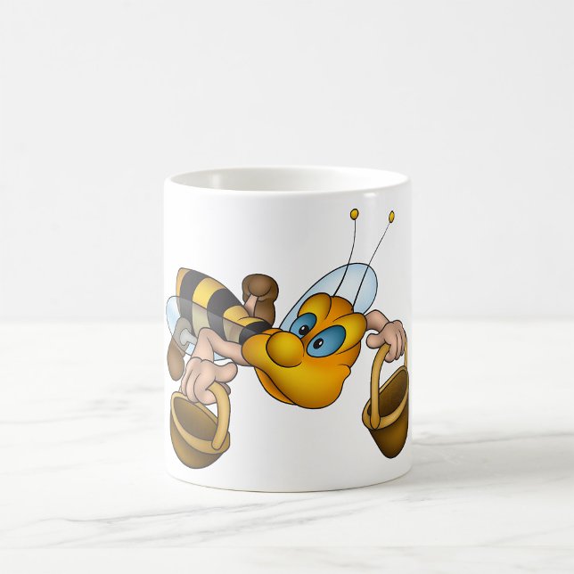 Honigbiene mit Körben Fun Besy Illustration Kaffeetasse (Von Creator hochgeladen)