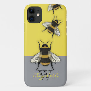 Honigbiene niedlich Gelb und Grau Case-Mate iPhone Hülle