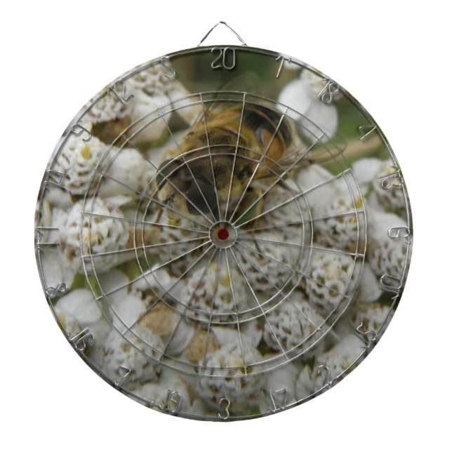 Honigbiene und Blume Dart Board Dartscheibe (vorne)
