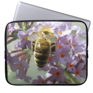 Honigbiene und Buddleia-Blume Laptop-Sieb Laptopschutzhülle