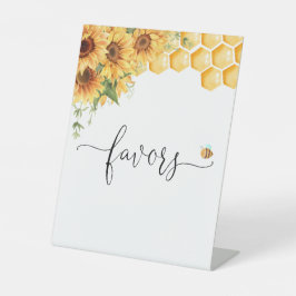 Honigbiene und Sonnenblumen Sockelschild