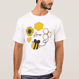Honigbiene Vintage Sonnenblumen T-Shirt
