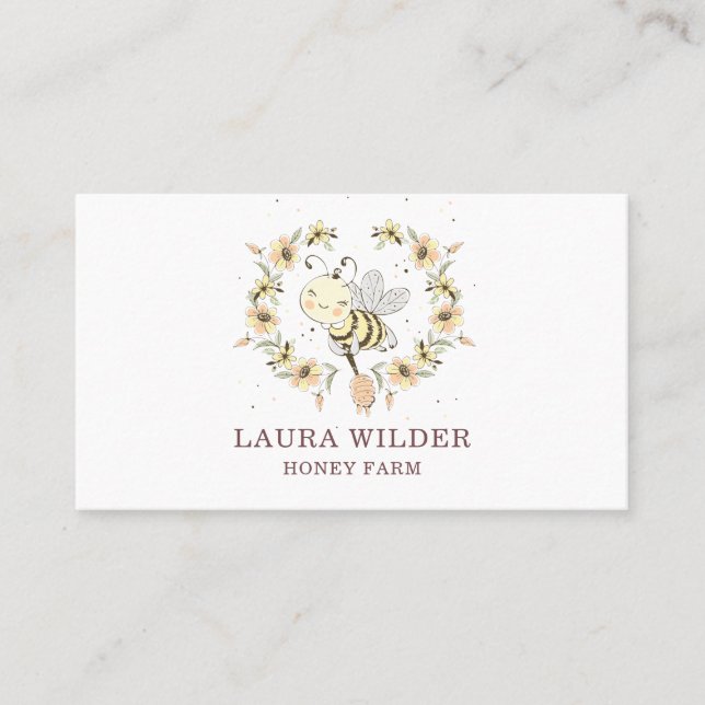 Honigbiene Visitenkarte (Vorderseite)