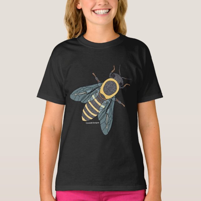 Honigbiene (vivid) - Girl's Basic T - Shirt (Vorderseite)