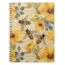 Honigbiene Wabenblume Blumenmuster