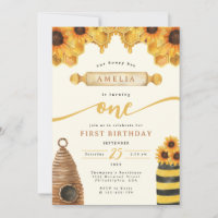 Honigbiene Watercolor Bee Sunflower