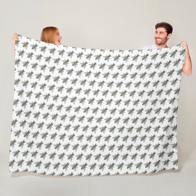 Honigbiene (weiß) - Fleece Blanket (Beispiel)