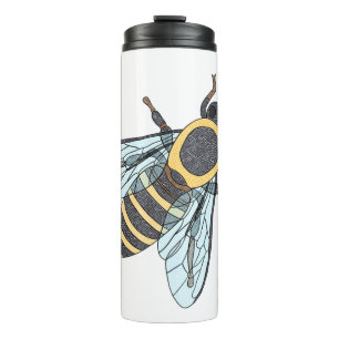 Honigbiene (weiß) - Tumbler Thermosbecher