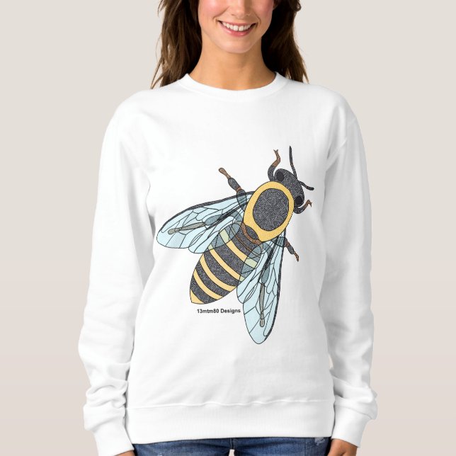 Honigbiene (weiß) - Women's Basic Sweatshirt (Vorderseite)