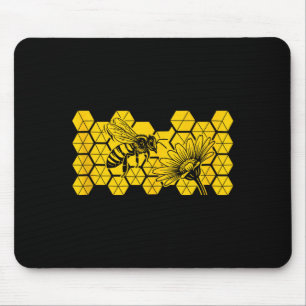 Honigbiene Wildblume rette Biene botanische Natur Mousepad