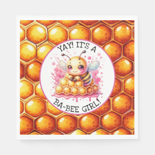 Honigbiene zum Thema Girl's Baby Shower Serviette