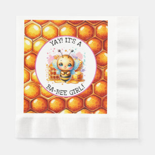 Honigbiene zum Thema Girl's Baby Shower Serviette