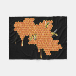 Honigbienen auf Honigwabenrüben, Honig, Biene Fleecedecke