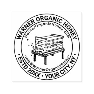 Honigbienen Bienenstock Geschäft Name Loc URL E-Ma Permastempel