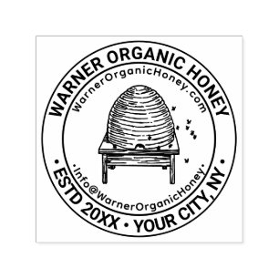 Honigbienen Bienenstock Geschäft Name Loc URL E-Ma Permastempel