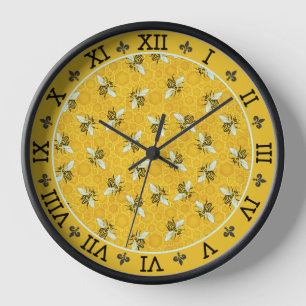 Honigbienen-Bienenwaben-französisches Wanduhr