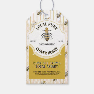 Honigbienen-Bienenwaben-Honig-Glas Geschenkanhänger