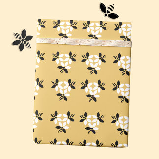 Honigbienen-Blume Geschenkpapier