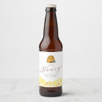 Honigbienen-Brautparty-Beer-Flaschenetikett