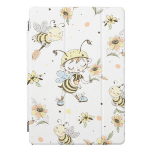 Honigbienen, Feen- und Baby-Bienen im nahtlosen Mu iPad Pro Cover