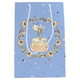 Honigbienen, Feen- und Baby-Bienen im nahtlosen Mu Mittlere Geschenktüte