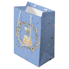 Honigbienen, Feen- und Baby-Bienen im nahtlosen Mu Mittlere Geschenktüte