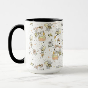 Honigbienen, Feen- und Baby-Bienen im nahtlosen Mu Tasse