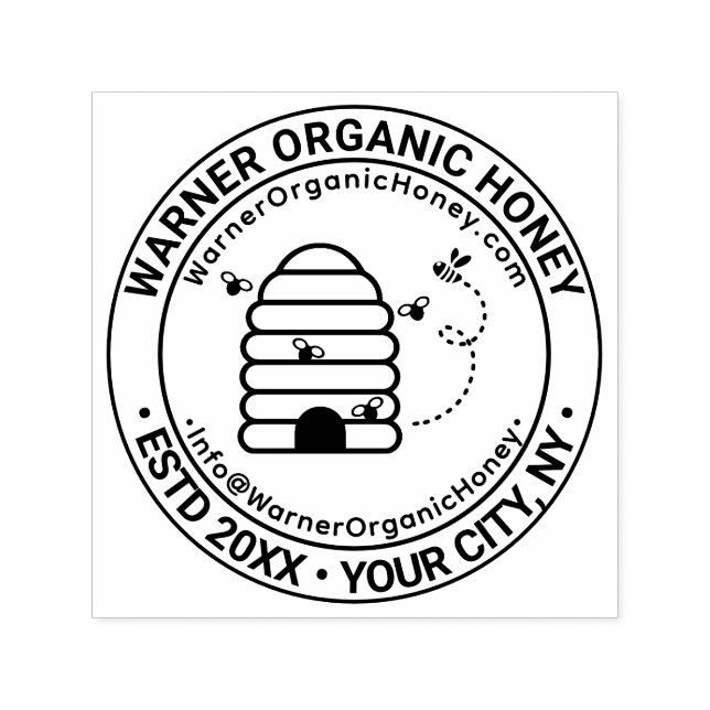 Honigbienen Firmenname Standort URL E-Mail #2B Permastempel (Design)