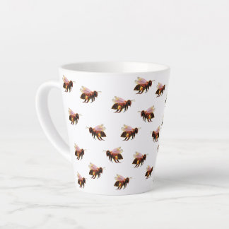 Honigbienen fliegen kleine Latte-Tasse Milchtasse