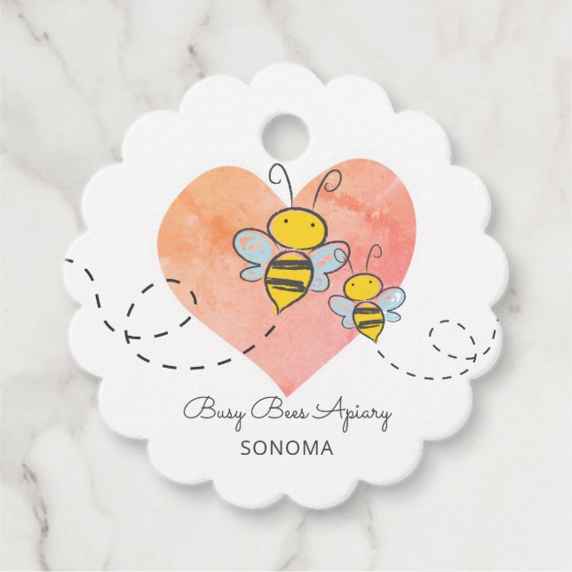 Honigbienen Herzerkrankungen Geschenkanhänger (Vorderseite)